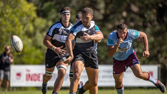 Action from the Norths v Souths match. Pic: Brendan Hertel/QRU