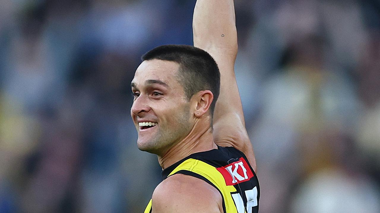 Jayden Short is set to return from a calf strain in Richmond’s Sunday afternoon clash against Fremantle at the MCG. Picture: Quinn Rooney / Getty Images