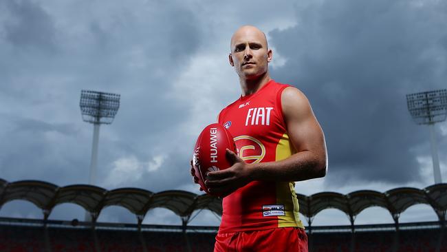 GOLD COAST, AUSTRALIA - MARCH 31: Gary Ablett poses during a Gold Coast Suns AFL portrait session at Metricon Stadium on March 31, 2015 in Gold Coast, Australia. (Photo by Chris Hyde/Getty Images)