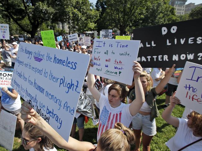 Around 50,000 people were expected to gather in Washington. Picture: AP/Alex Brandon)