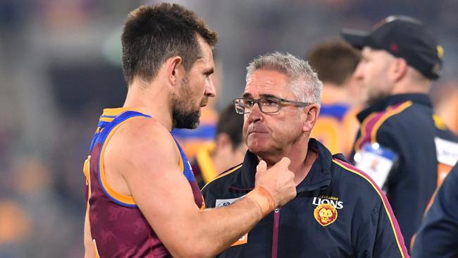 Luke Hodge played a massive role in shaping the culture at the Lions after the playing group had hit rock bottom. Picture: AAP Images