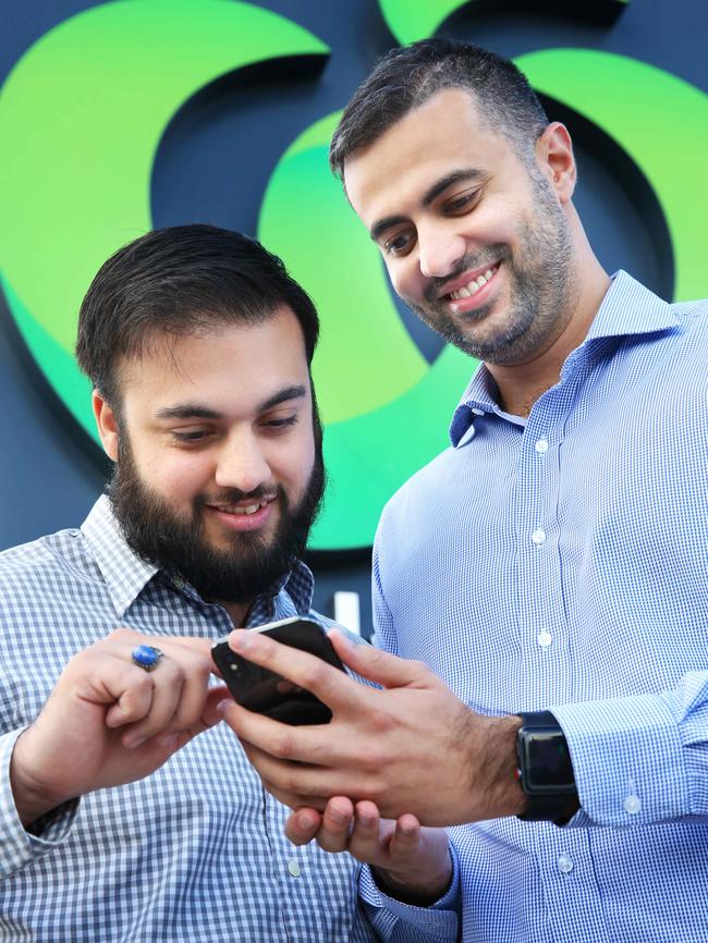 App developers Mussa Khan and Shawnjit Singh. Picture: Angelo Velardo