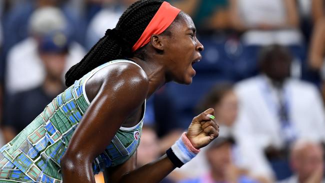 Coco Gauff is on another grand slam charge at the age of 15. Getty Images