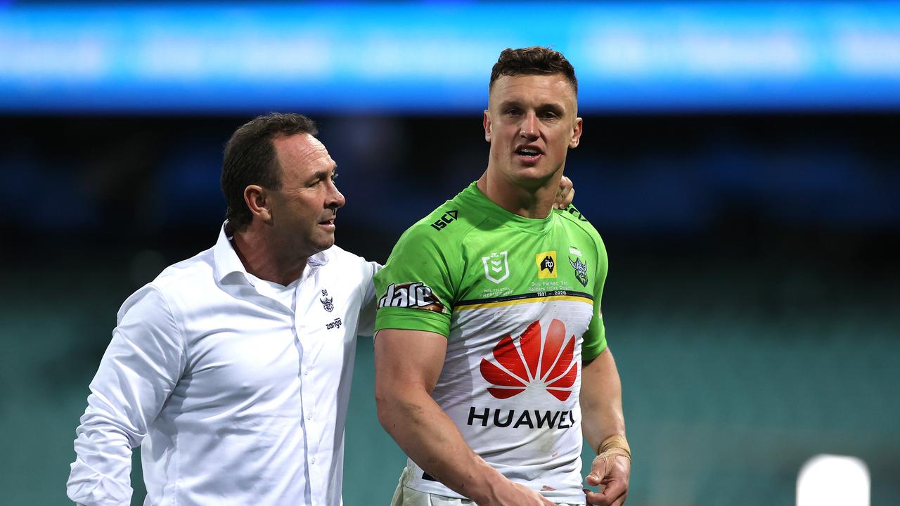 Raiders coach Ricky Stuart has broken his silence on the Jack Wighton contract saga, insisting he wants the star five-eighth to stay in Canberra. Picture: Phil Hillyard.