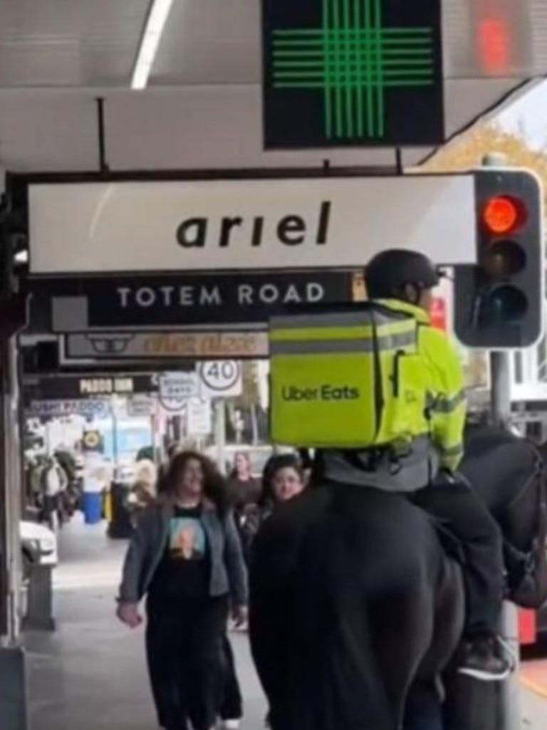 An horse was seen delivering an UberEats in Sydney.