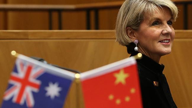 In 2017 Julie Bishop said China was not fit for regional leadership. Picture: Kym Smith