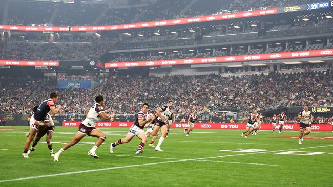 The shorter and narrower Allegiant Stadium presents unique challenges. (Photo by Ezra Shaw/Getty Images)