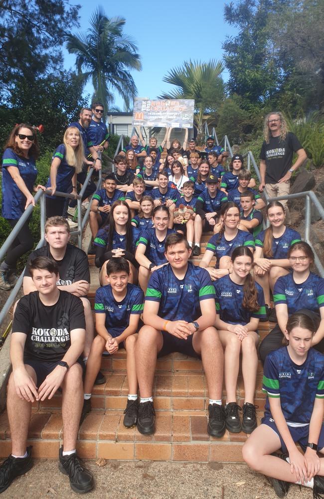 The Helensvale State High School Kokoda group.