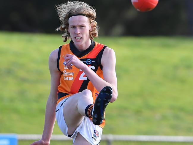 Mason Fletcher in action during the Northern Knights v Calder Cannons TAC Cup match in Preston, Saturday, Aug. 5, 2017. (Picture/Andy Brownbill)