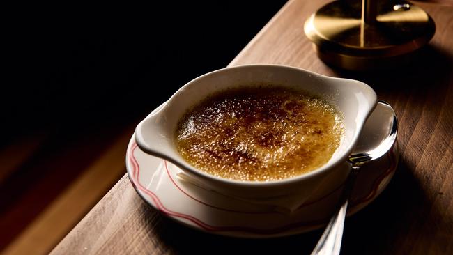 Creme brulee at La Louisiane, Adelaide. Picture Duy Dash