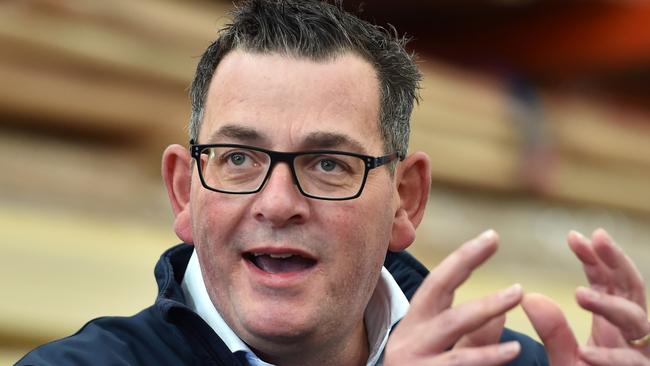 Premier Daniel Andrews said Metricon had gone from “strength to strength” since his government supported it through last year’s rocky period. Picture: NCA NewsWire