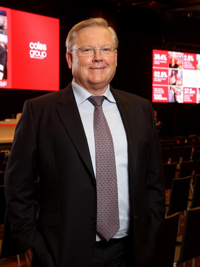 Outgoing Coles chief executive Steven Cain.