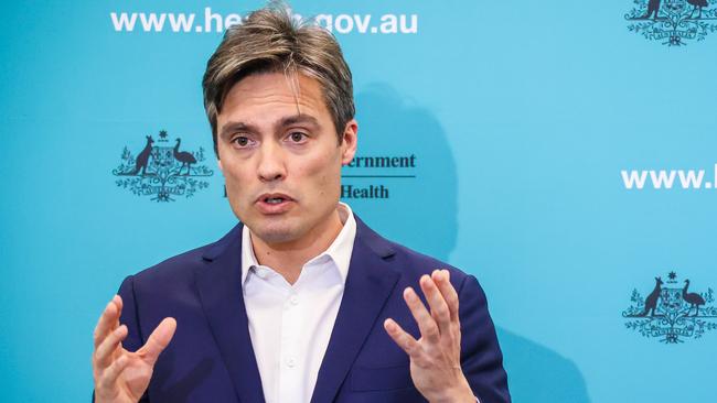 Dr Nick Coatsworth during a national COVID-19 briefing on July 9, 2020. Picture: David Gray/Getty Images