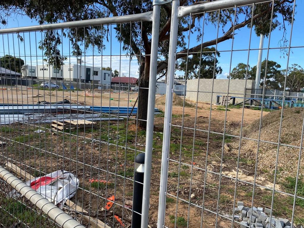 Unfinished West Adelaide Hellas Soccer Club upgrade. Picture: Supplied