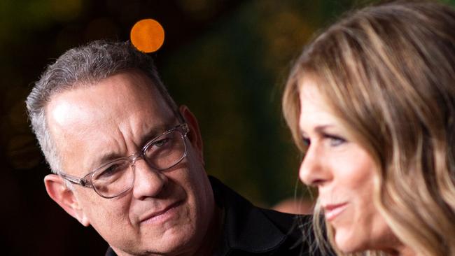 Tom Hanks and Rita Wilson. Picture: AFP.