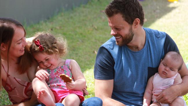 Pascalle, Gabby, Terry and baby Emily are enjoying family time together after a turbulent 2018 with baby Emily undergoing open heart surgery at just 10 days old 