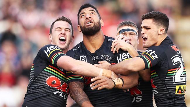 Kikau’s try was impossible to stop. Image: Matt King/Getty Images