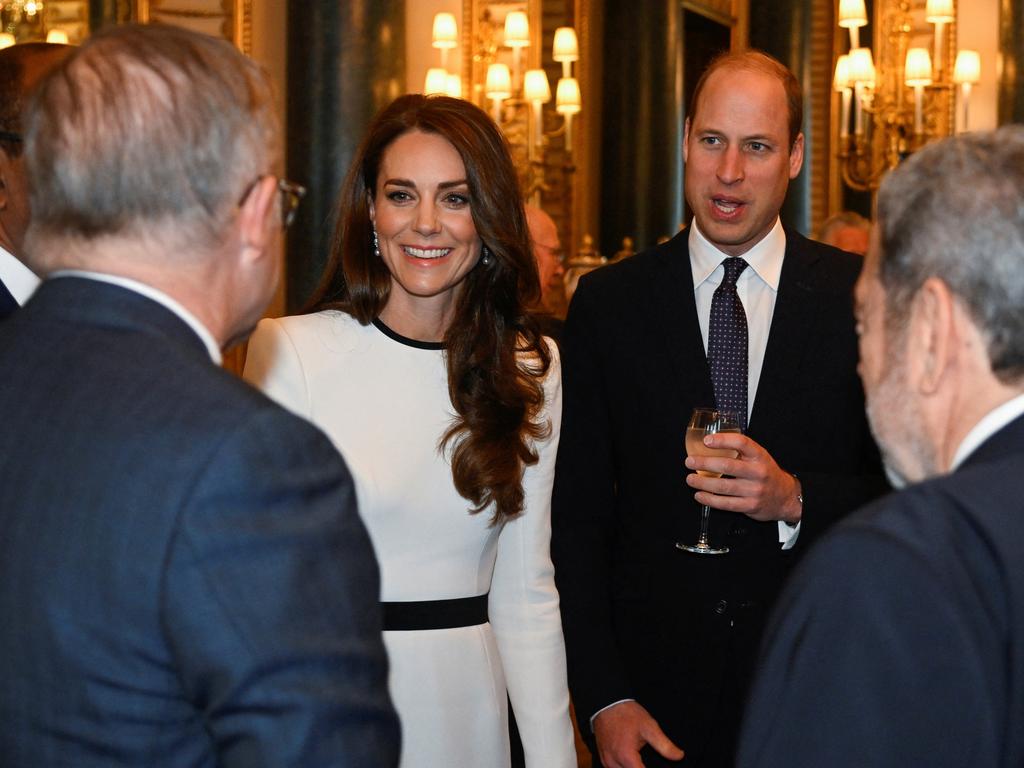 Prime Minister Anthony Albanese and Britain's Prince William and Catherine, Princess of Wales. Picture: Reuters