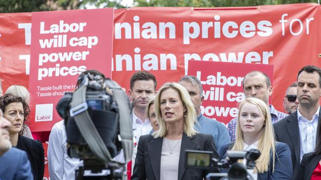 Labor leader Rebecca White and candidates commence Labor’s 2024 election campaign. Picture: Chris Kidd