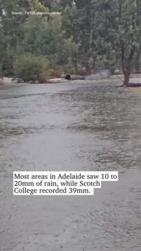 Lightning, thunder and heavy rain batter Adelaide