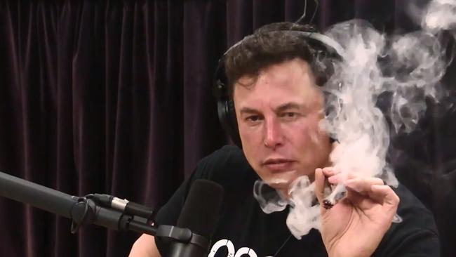 Joe Rogan’s podcast made headlines when Tesla CEO Elon Musk appeared to smoke marijuana during an interview. PHOTO: THE JOE ROGAN EXPERIENCE