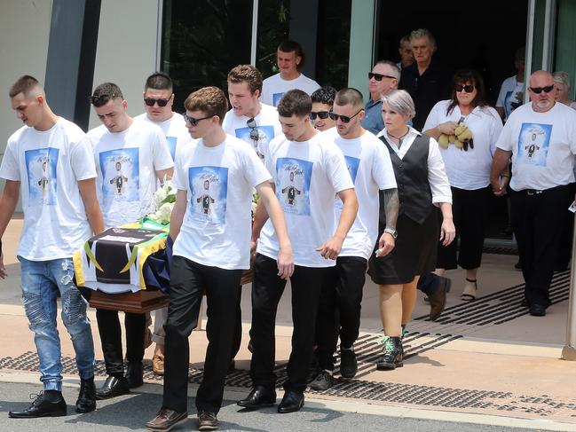 The funeral of stabbing victim Jack Beasley at Southport.