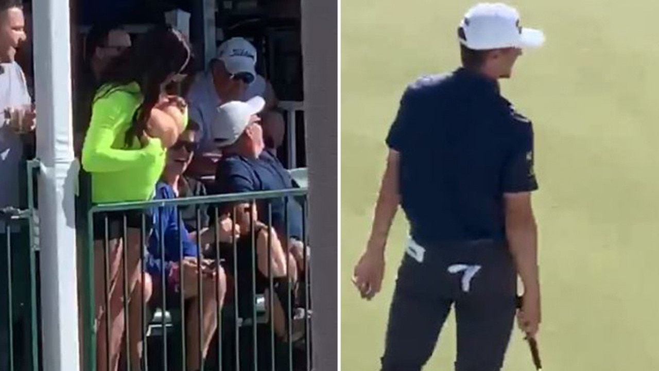 Female golf fan flashes boobs at Phoenix Open video