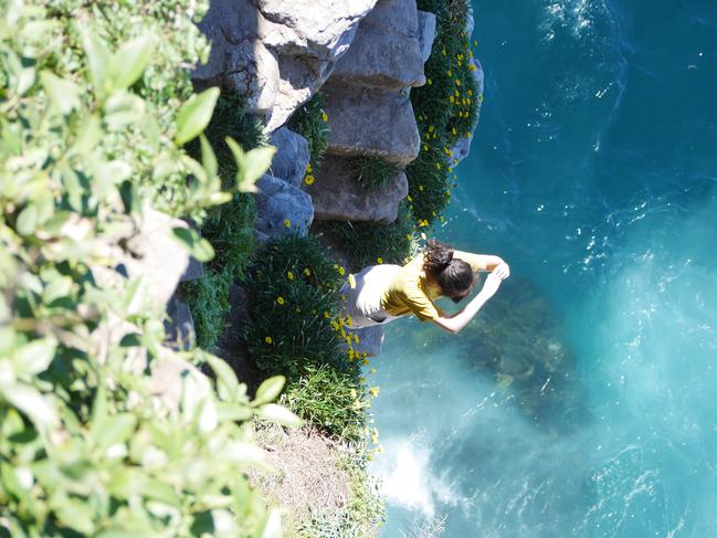 Pictures sent to the Wentworth Courier showed how across numerous days, people were climbing over secured areas and walking along the narrow cliffs below.