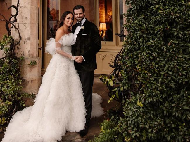 Lou Hay and Jake O’Neil on their wedding day.