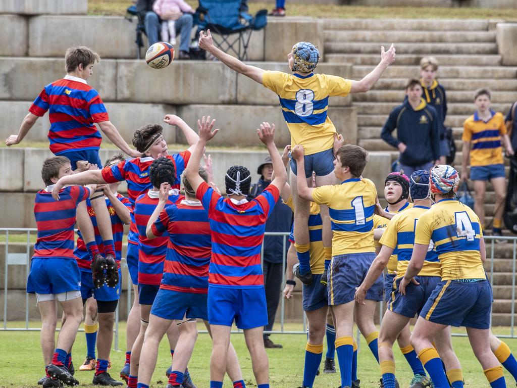 15As Downlands vs TGS. O'Callaghan Cup day at Downlands College. Saturday, August 6, 2022. Picture: Nev Madsen.