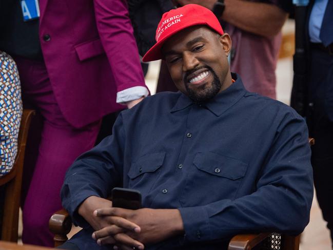 Kanye West has been a supporter of Donald Trump. Picture: AFP.