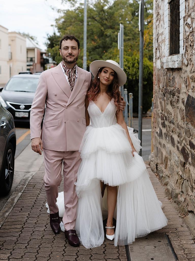 Natalie Marrocco couldn't choose just one dress to marry husband Joseph Mercorella, so she had two. Pictures: In The Mood For Love Photography