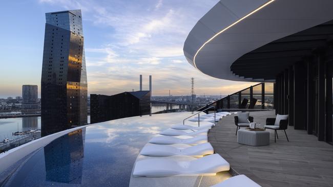 The 15th-floor infinity pool.