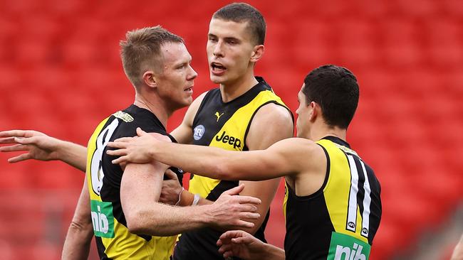 The Tigers recovered from a slow start to claim victory at GIANTS Stadium. (Photo by Mark Kolbe/AFL Photos/via Getty Images)