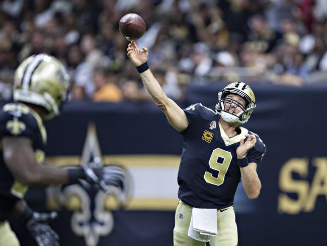 Drew Brees threw for 439 yards — and three touchdowns. Picture: Getty