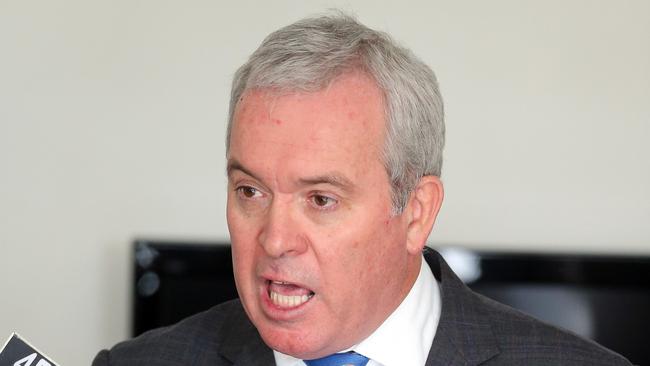 Alex Douglas press conference at his Nerang parliamentary office following his dramatic resignation from the Palmer party. Photo by Richard Gosling