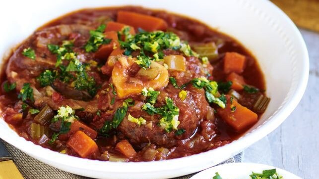 Slow cooker Osso Bucco with Gremolata.