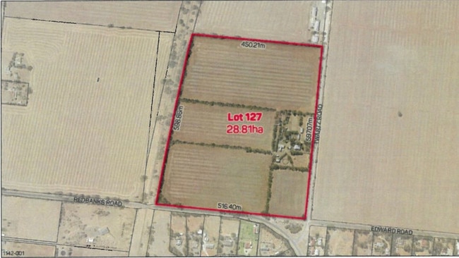 State government approves code amendment to rezone 28.8ha of land at Twartz Rd and Redbanks Rd in Gawler Belt. The rezoning will see the development of around 350 residential homes. Picture: State Planning Commission.