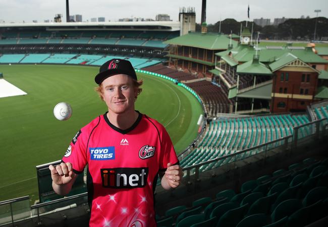 South Australian 18-year-old leg spinner Lloyd Pope has signed with the Sydney Sixers for the upcoming BBL season. Picture: Phil Hillyard