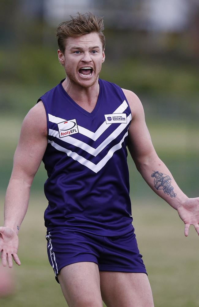 Sylvia’s stint at Fremantle was short-lived, lasting just six games in 2014. Picture: Wayne Ludbey