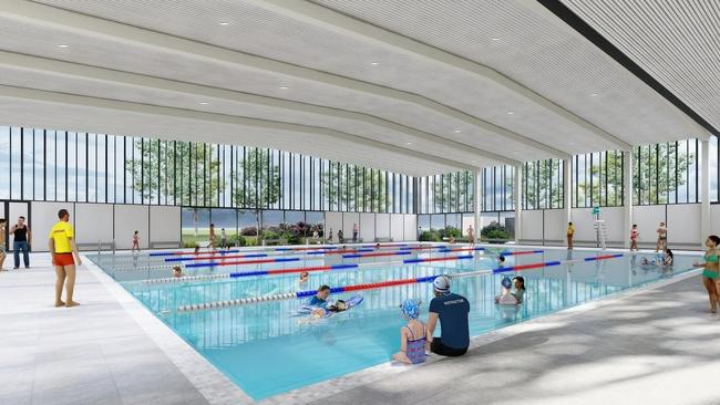 An indoor pool is part of the plans.