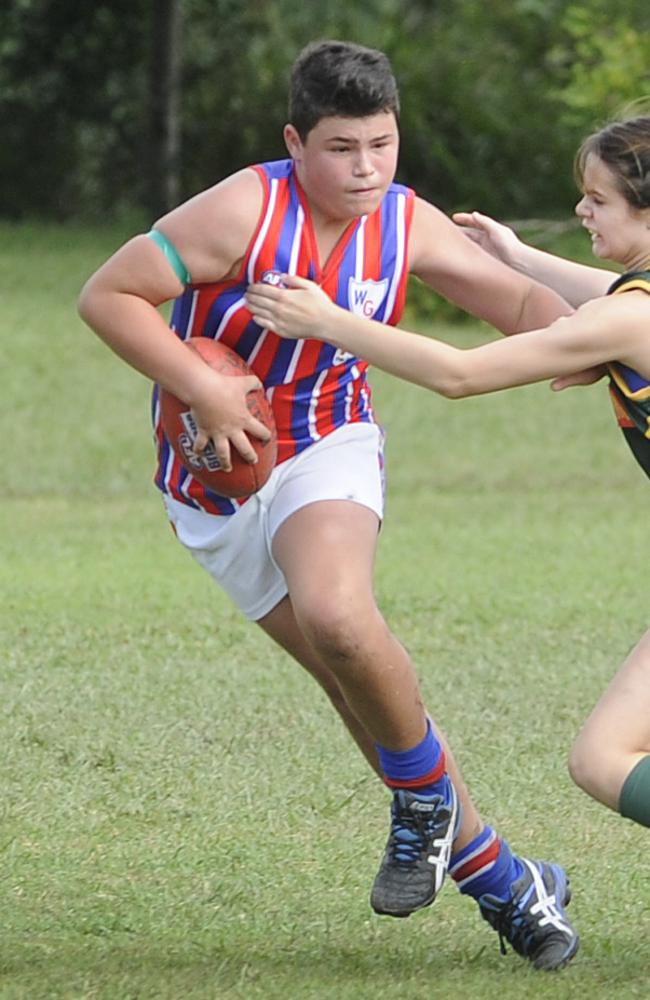 Wilston Grange player Jonah Fidler as a junior.