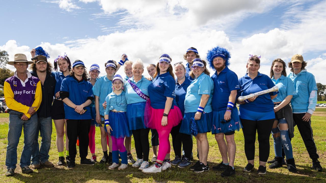 Members of team Shaz's Breasties at Relay for Life at Toowoomba Showgrounds, Saturday, September 10, 2022. Picture: Kevin Farmer