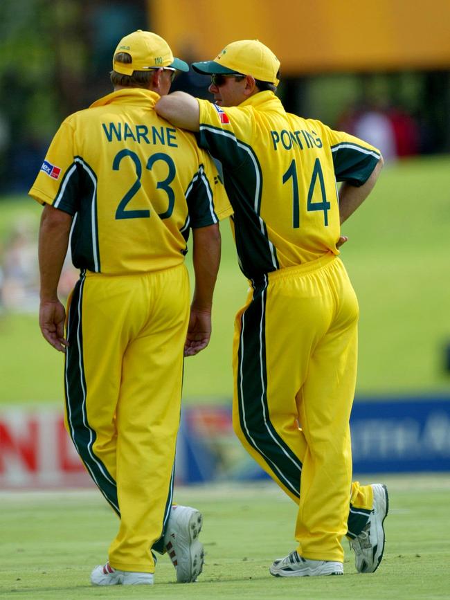 Two of Australia’s greatest cricketers. Picture: Phil Hillyard