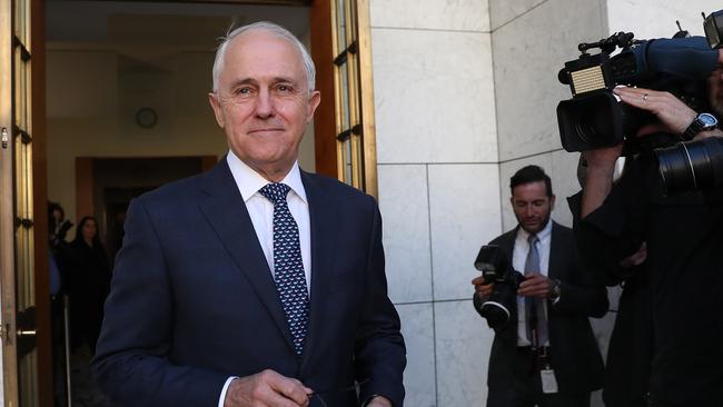 PM Malcolm Turnbull at Parliament House in Canberra today.