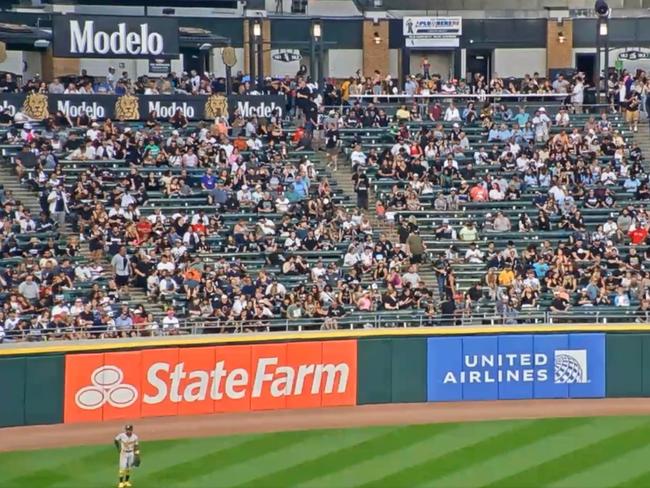 A stand inside Guaranteed Rate Field when a gun went off. Photo: Twitter.