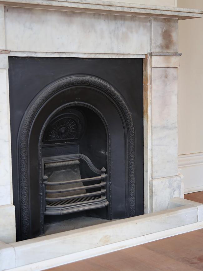 An updated marble fireplace. Pic: Angelo Velardo