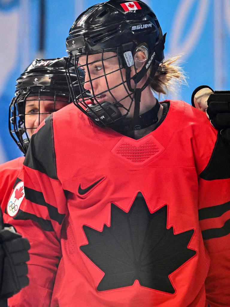 Laura Stacey celebrates a goal against Finland. Photo by ANTHONY WALLACE / AFP.