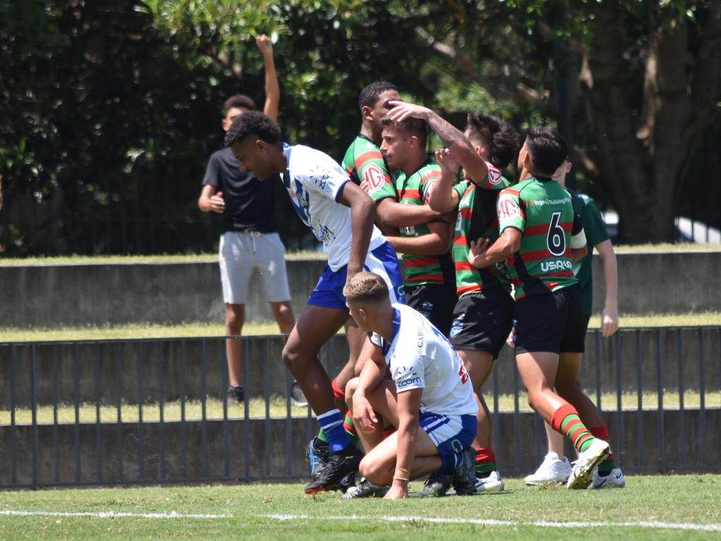 Yasin Kuscu scores for the Rabbitohs. Picture: Sean Teuma/NewsLocal