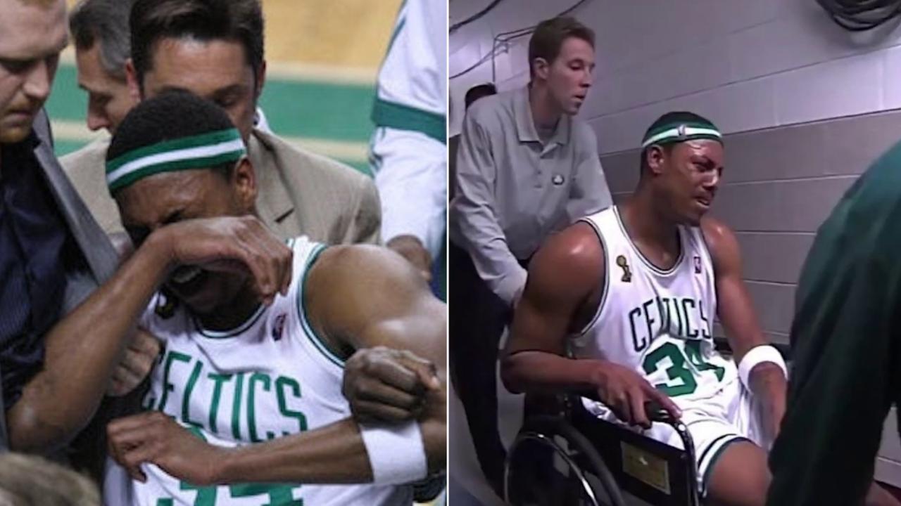 paul pierce carried off court